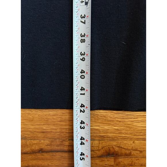 Brooks Brothers Womens Small Extra Fine Merino Wool Navy Blue Midi Sweater Dress - Picture 6 of 6